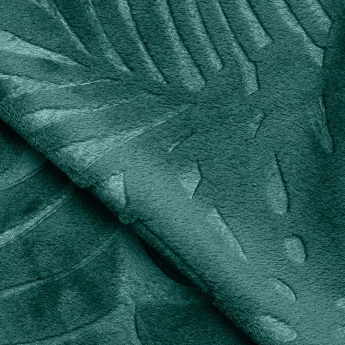 Plaid morbido in flanella (180 x 230 cm) Flore Verde
