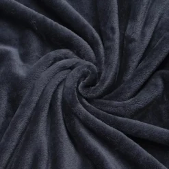 Plaid morbido in flanella (125 x 150 cm) Didou Antracite grigio