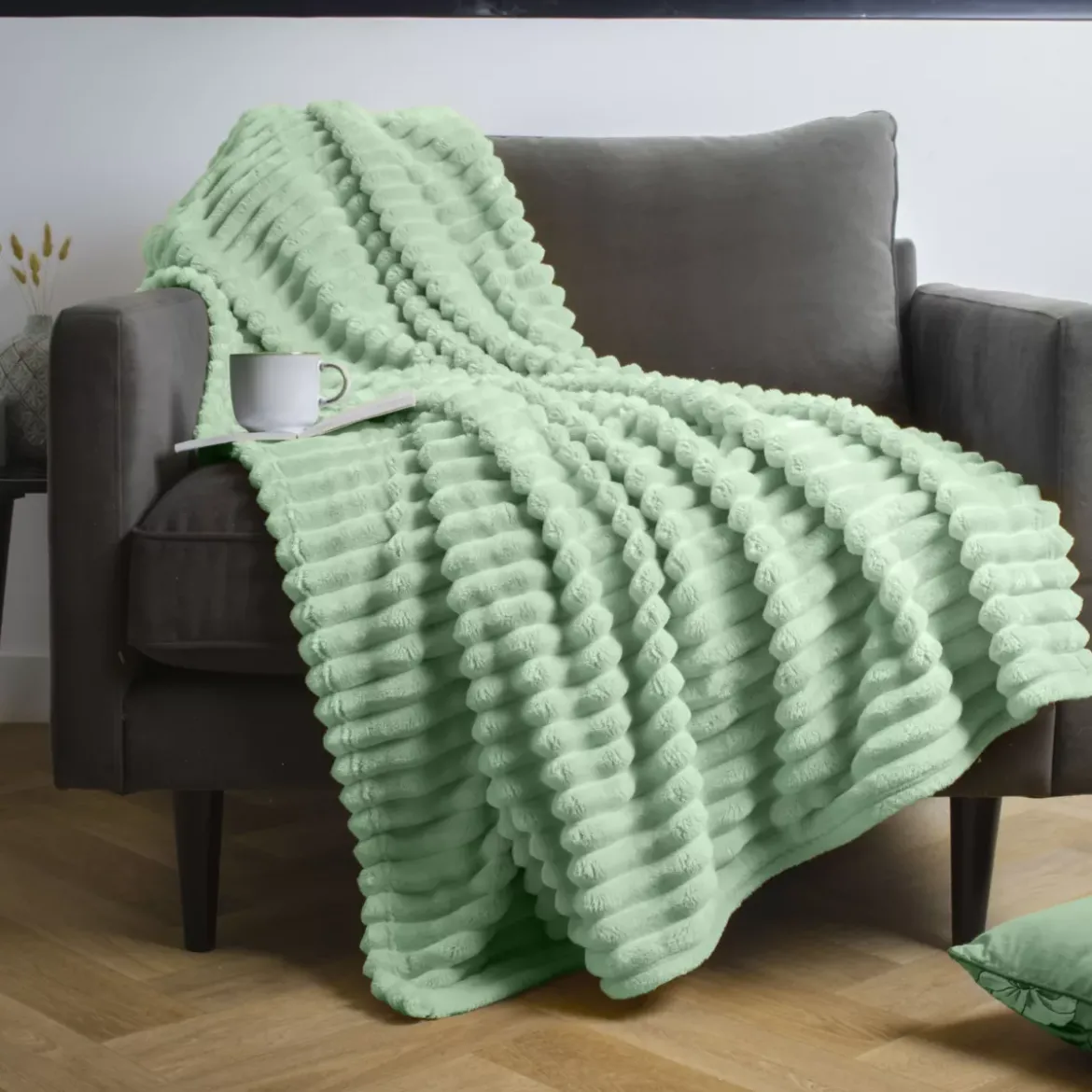 Plaid morbido (125 x 150) Dune Verde salvia