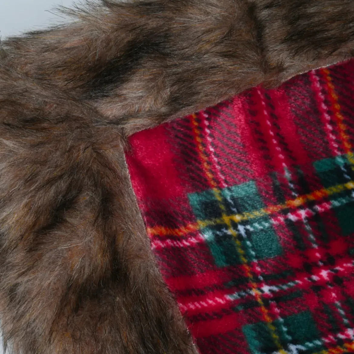 Plaid natalizio in flanella (130 x 160 cm) Tartan a quadri rossi e verdi