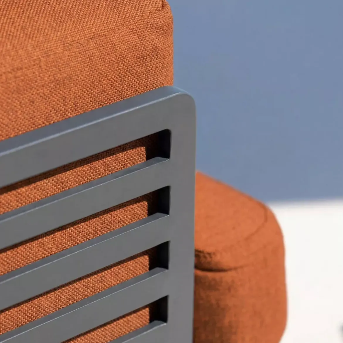 Poltrona da giardino in alluminio Monte Carlo Grigio antracite e terracotta