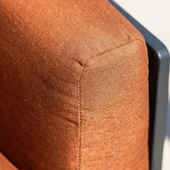 Poltrona da giardino in alluminio Monte Carlo Grigio antracite e terracotta