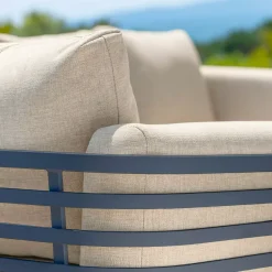 Poltrona da giardino in alluminio Monte Carlo Grigio antracite e beige