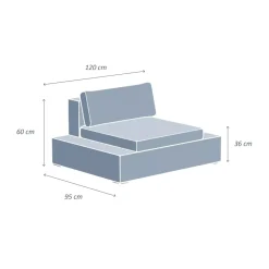 Poltrona da giardino in resina intrecciata Palma Grigio e antracite