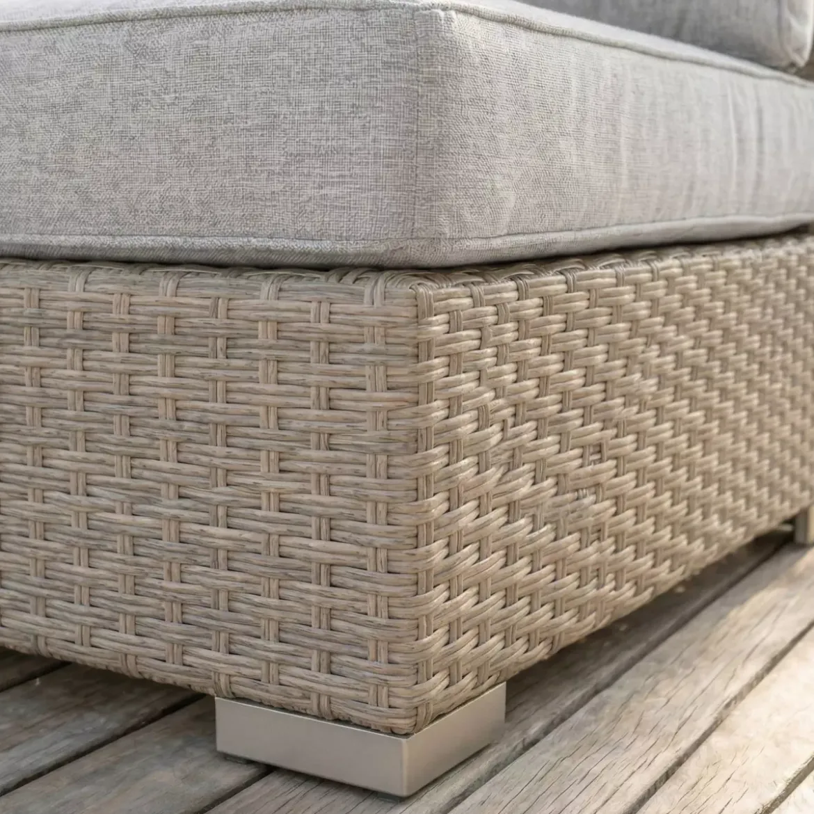 Poltrona da giardino in resina intrecciata Palma Grigio