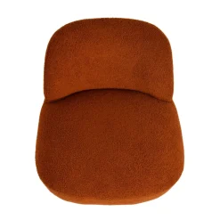 Poltrona girevole in bouclé (seduta 45 cm) Nyxor Terracotta