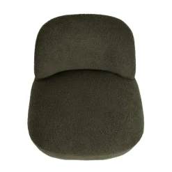 Poltrona girevole in bouclé (seduta 45 cm) Nyxor Verde scuro