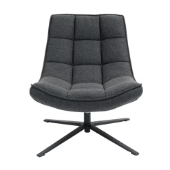 Poltrona girevole in tessuto (seduta 43 cm) Oxxo Grigio antracite