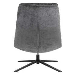 Poltrona girevole in tessuto (seduta 45 cm) Brava Grigio scuro