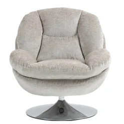 Poltrona girevole in tessuto (seduta 46 cm) Lomy Tortora