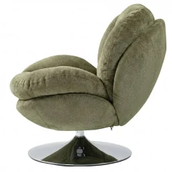 Poltrona girevole in tessuto (seduta 46 cm) Lomy Verde cachi