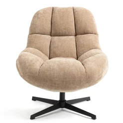 Poltrona girevole in tessuto (seduta 47 cm) Rezo Sabbia