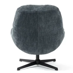 Poltrona girevole in tessuto (seduta 47 cm) Rezo Azzurro chiaro