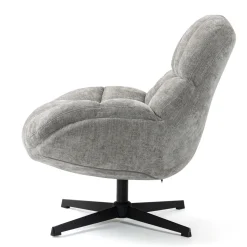 Poltrona girevole in tessuto (seduta 47 cm) Rezo Grigio chiaro