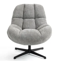 Poltrona girevole in tessuto (seduta 47 cm) Rezo Grigio chiaro
