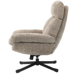 Poltrona girevole in tessuto (seduta 49 cm) Moor Beige Sabbia