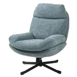Poltrona girevole in tessuto (seduta 49 cm) Moor Blu chiaro