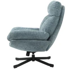 Poltrona girevole in tessuto (seduta 49 cm) Moor Blu chiaro