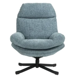 Poltrona girevole in tessuto (seduta 49 cm) Moor Blu chiaro