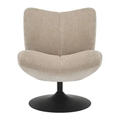 Poltrona girevole in tessuto testurizzato (seduta 46 cm) Axis Beige