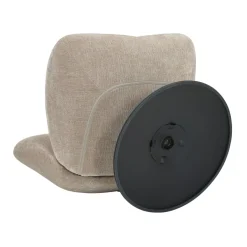 Poltrona girevole in tessuto testurizzato (seduta 46 cm) Axis Beige