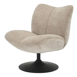 Poltrona girevole in tessuto testurizzato (seduta 46 cm) Axis Beige