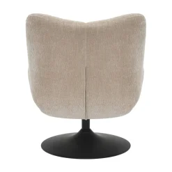 Poltrona girevole in tessuto testurizzato (seduta 46 cm) Axis Beige