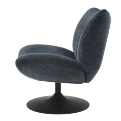 Poltrona girevole in tessuto testurizzato (seduta 46 cm) Axis Blu navy