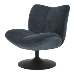 Poltrona girevole in tessuto testurizzato (seduta 46 cm) Axis Blu navy