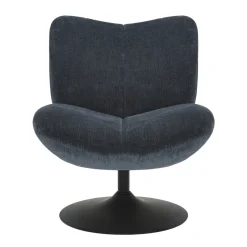 Poltrona girevole in tessuto testurizzato (seduta 46 cm) Axis Blu navy