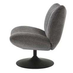 Poltrona girevole in tessuto testurizzato (seduta 46 cm) Axis Grigio scuro