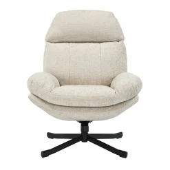 Poltrona girevole in tessuto (seduta 49 cm) Moor Tortora