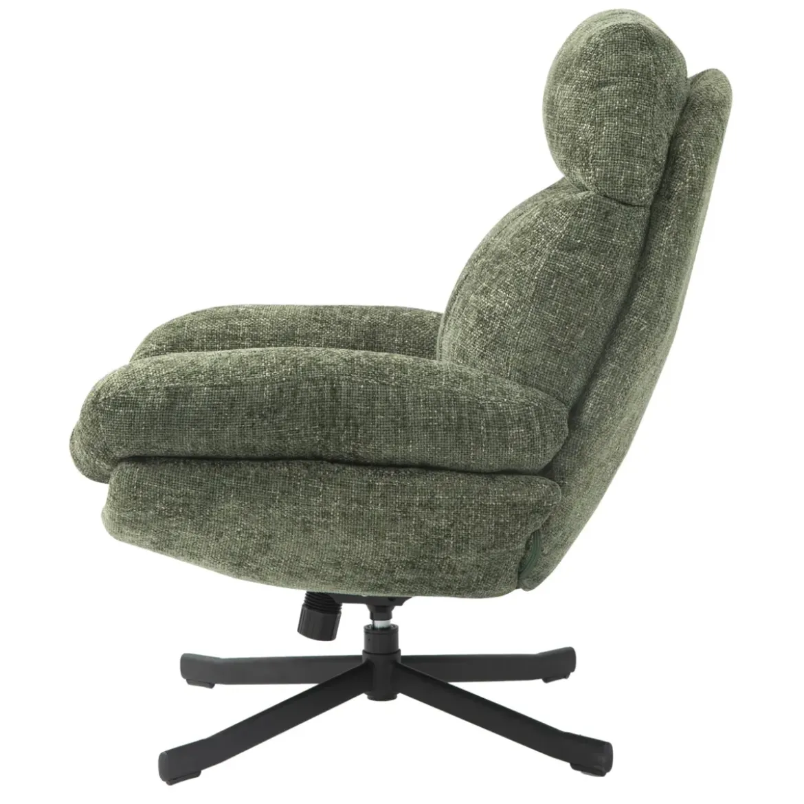 Poltrona girevole in tessuto (seduta 49 cm) Moor Verde scuro