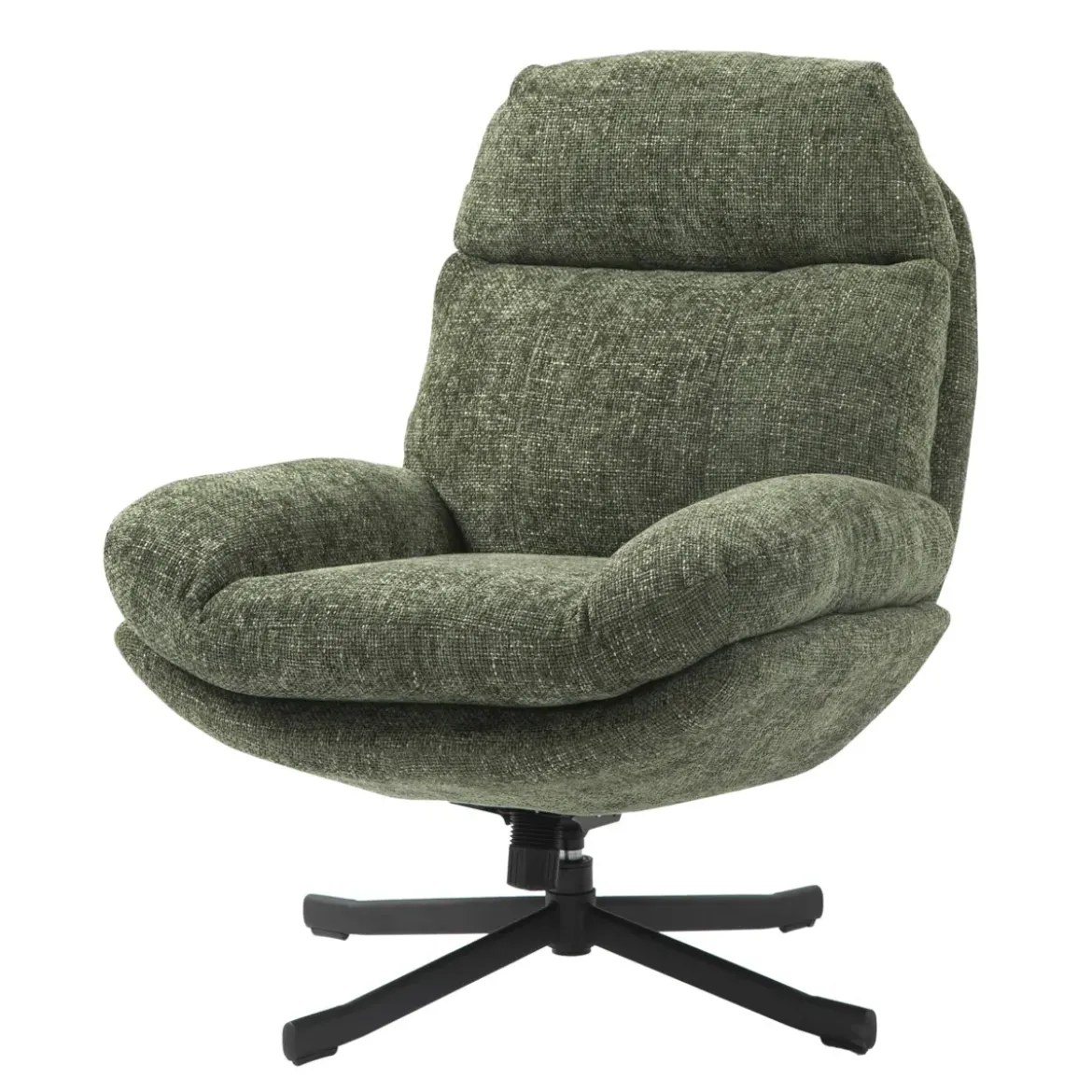 Poltrona girevole in tessuto (seduta 49 cm) Moor Verde scuro