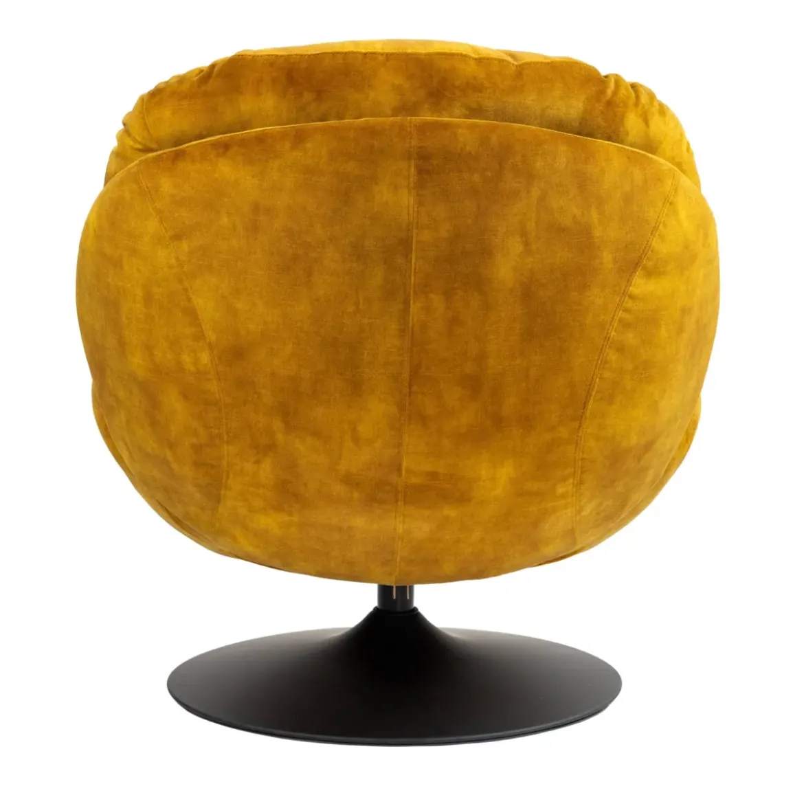 Poltrona girevole in velluto (seduta 46 cm) Lomy Giallo ocra