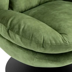Poltrona girevole in velluto (seduta 46 cm) Lomy Verde