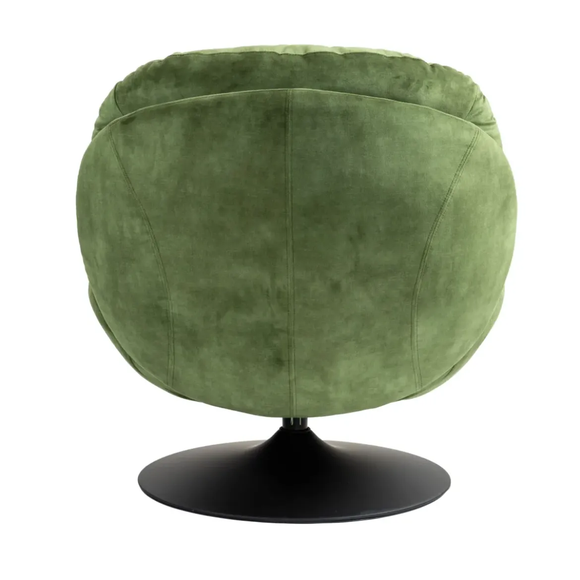 Poltrona girevole in velluto (seduta 46 cm) Lomy Verde