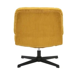 Poltrona girevole in velluto a coste (seduta 46 cm) Kult Miele