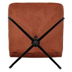 Poltrona girevole in velluto a coste (seduta 46 cm) Kult Terracotta