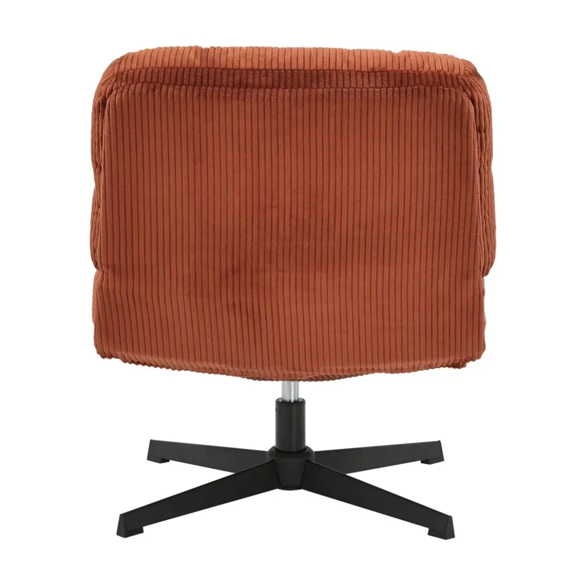 Poltrona girevole in velluto a coste (seduta 46 cm) Kult Terracotta