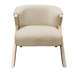 Poltrona in bouclé (H70 cm) Andy Beige sabbia