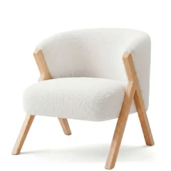 Poltrona in bouclé (H70 cm) Andy Bianco