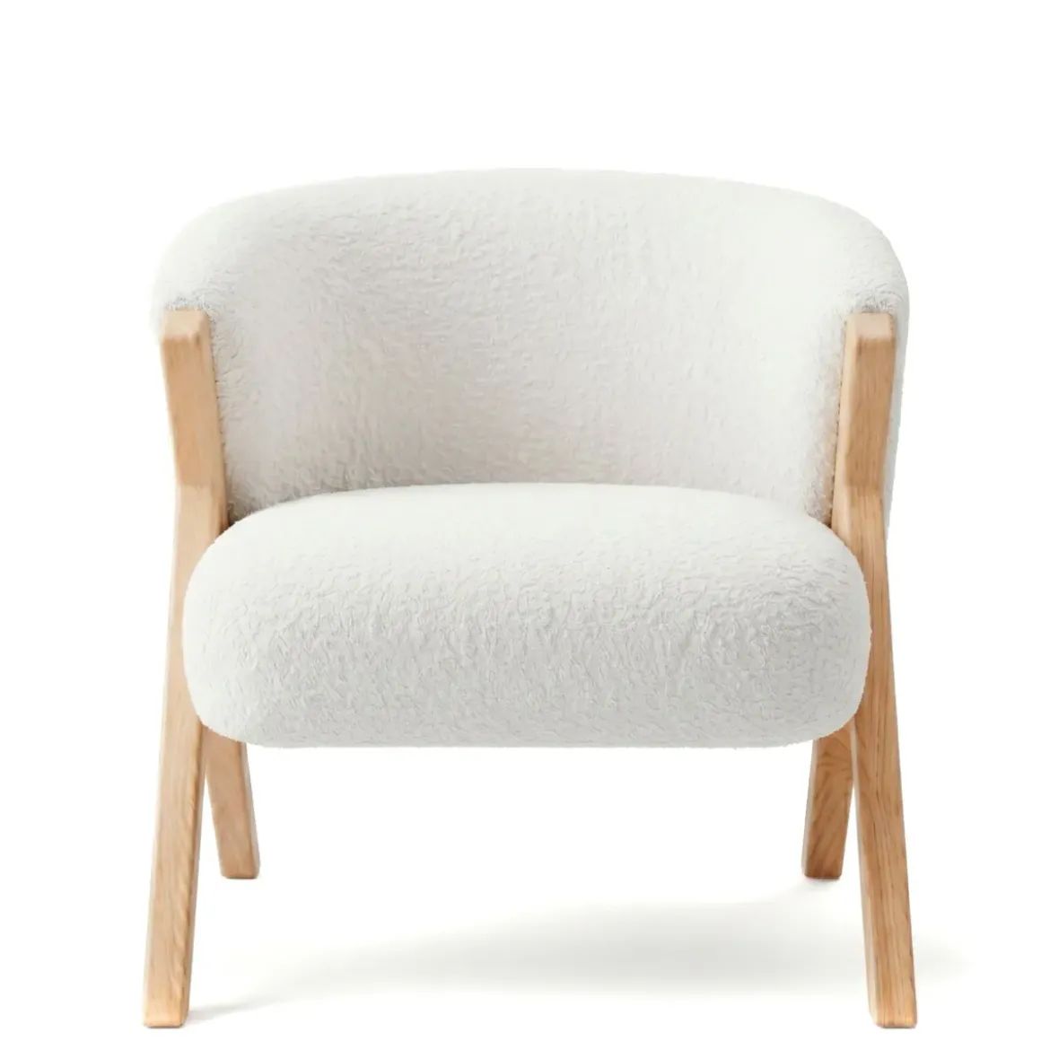 Poltrona in bouclé (H70 cm) Andy Bianco