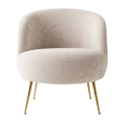Poltrona in bouclé (H70 cm) Kara Beige sabbia
