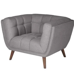 Poltrona in tessuto testurizzato (seduta 45 cm) Rory Grigio scuro