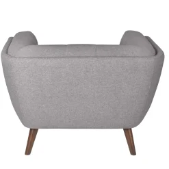 Poltrona in tessuto testurizzato (seduta 45 cm) Rory Grigio scuro