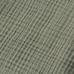 Poncho adulto in garza di cotone S/M Gaïa Verde rosmarino