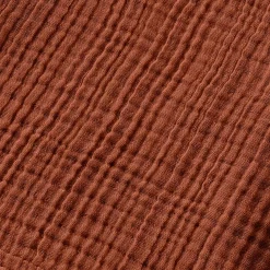 Poncho adulto in garza di cotone S/M Gaïa Terracotta