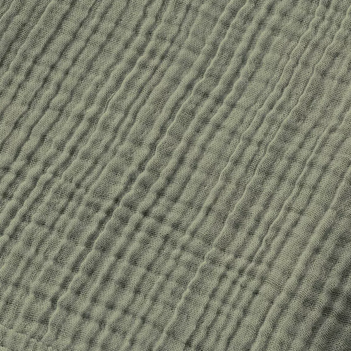 Poncho adulto in garza di cotone L/XL Gaïa Verde rosmarino