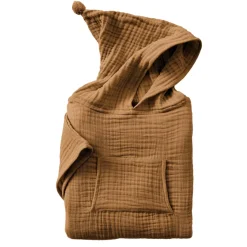Poncho da bagno per bambini in garza di cotone 6/10 anni Gaïa Camel